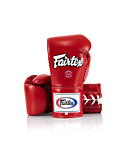 Боксерские перчатки Fairtex Pro Competition Locked Thumb Leather, красные