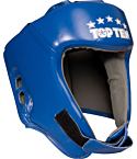 Head guard TOP TEN AIBA Leather blue