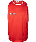 Tank top TOP TEN "Mesh side" red