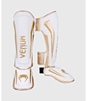 Shin guards Venum Elite Standup white, gold