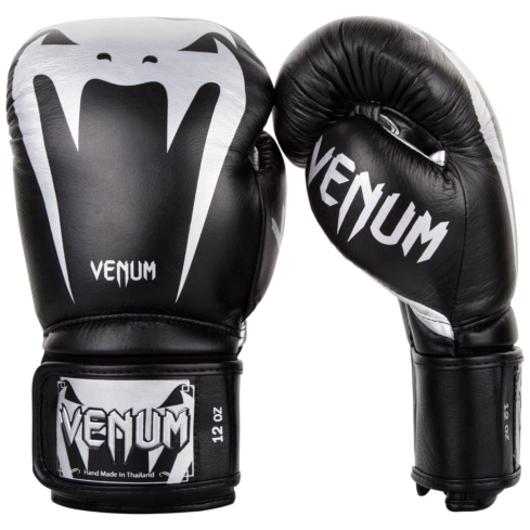 VENUM GIANT 3.0 BOXING GLOVES - NAPPA LEATHER - Black/Silver