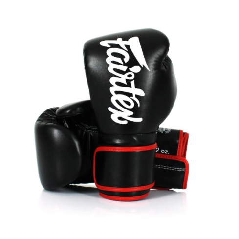 Fairtex Боксерские перчатки Microfiber черные, красные