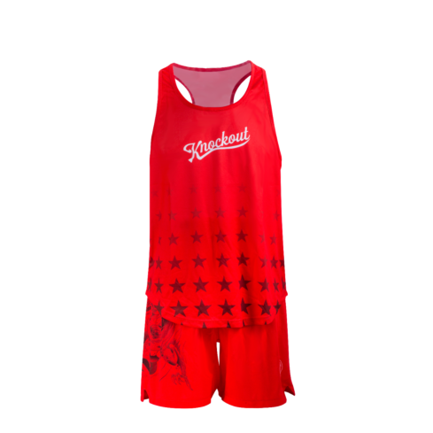 Боксерские шорты и майка Knockout Boxing set красный