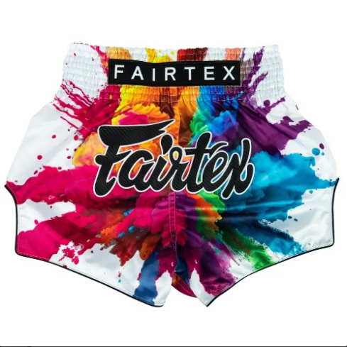 Fairtex Muay Thai Shorts White Funky Soul