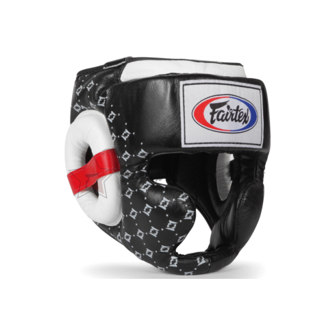 Fairtex Super Sparring Head Guard Black Leather