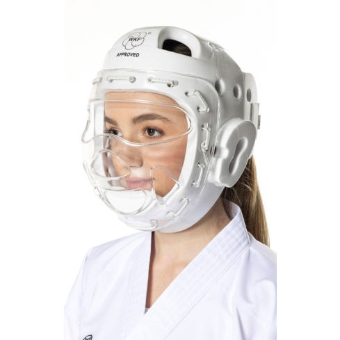 Tokaido Headguard Karate Junior WKF Approved, white