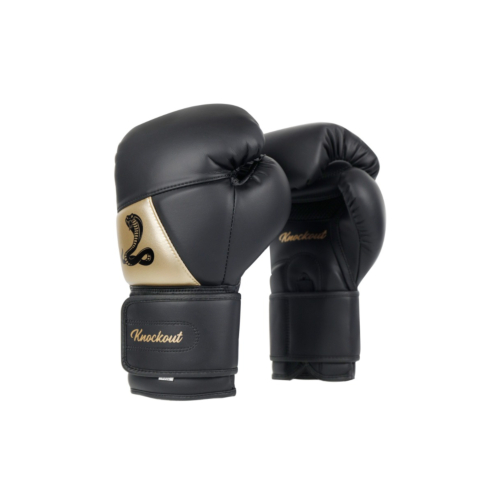 Knockout Cobra боксерские перчатки KO Leather matt черные