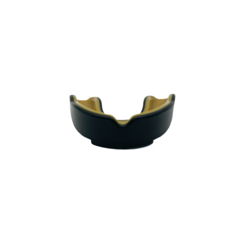 Knockout mouthguard for adults black gold