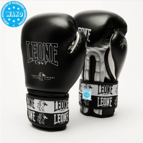 Leone 1947 Боксерские перчатки Iconic WAKO Approved черные