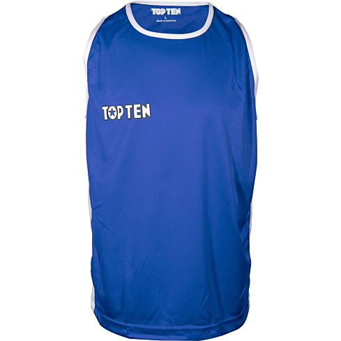Tank top TOP TEN "Mesh side" blue