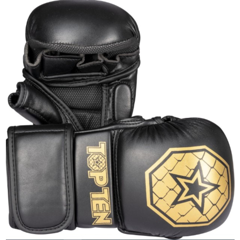 Top Ten MMA перчатки Sparring Contender черные, золотые