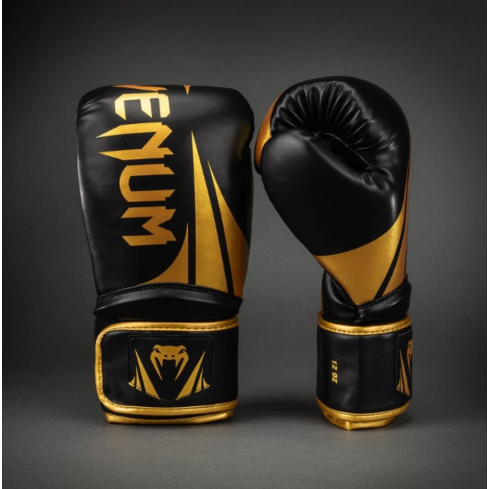 Venum Боксерские перчатки Challenger 2.5 черные, золотые