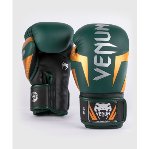 Venum Elite Boxing Gloves green, bronze, silver