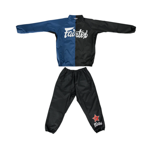 Fairtex Vinyl Sweat suit black, blue