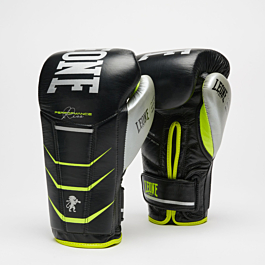 Боксерские перчатки Leone 1947 Revo Fluo черные - Knockout24.com